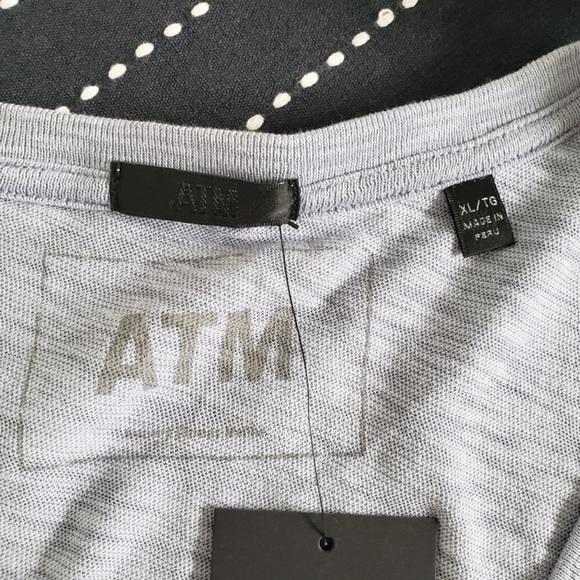 ATM| Slub Jersey Schoolboy V Neck T-Shirt Tee NWT Size Extra Large - Picture 4 of 6